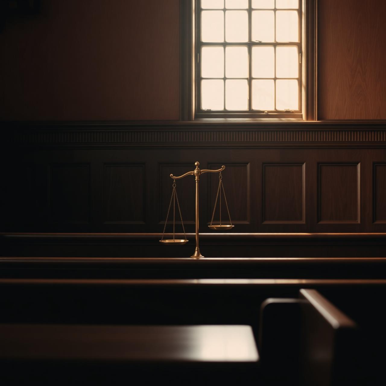 Empty Franklin County, Ohio domestic relations courtroom